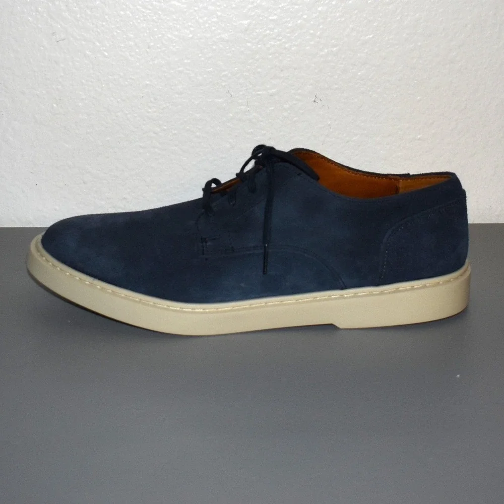 Allen Edmonds Henderson Oxford Mens 11 D Navy Blue NWOB‎ Suede Lace Up